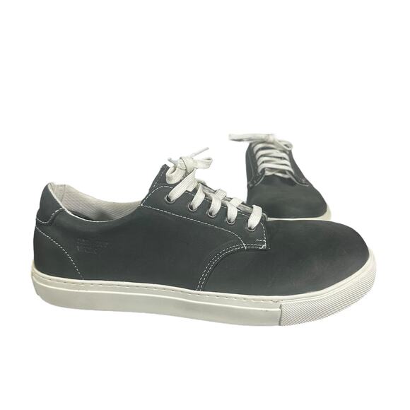 Mellow Walk Black Leather Sneakers Women’s 10 E Wide Non-Slip Work Shoes - Picture 1 of 10